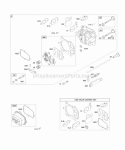 Cylinder Head Diagram and Parts List for 11C602-0100-E1  Briggs and Stratton Engine